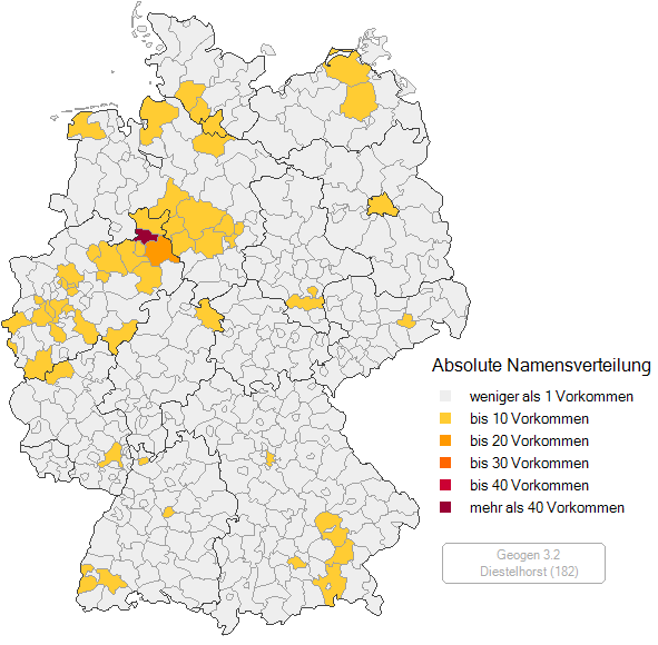 geographische Verteilung Diestelhorst